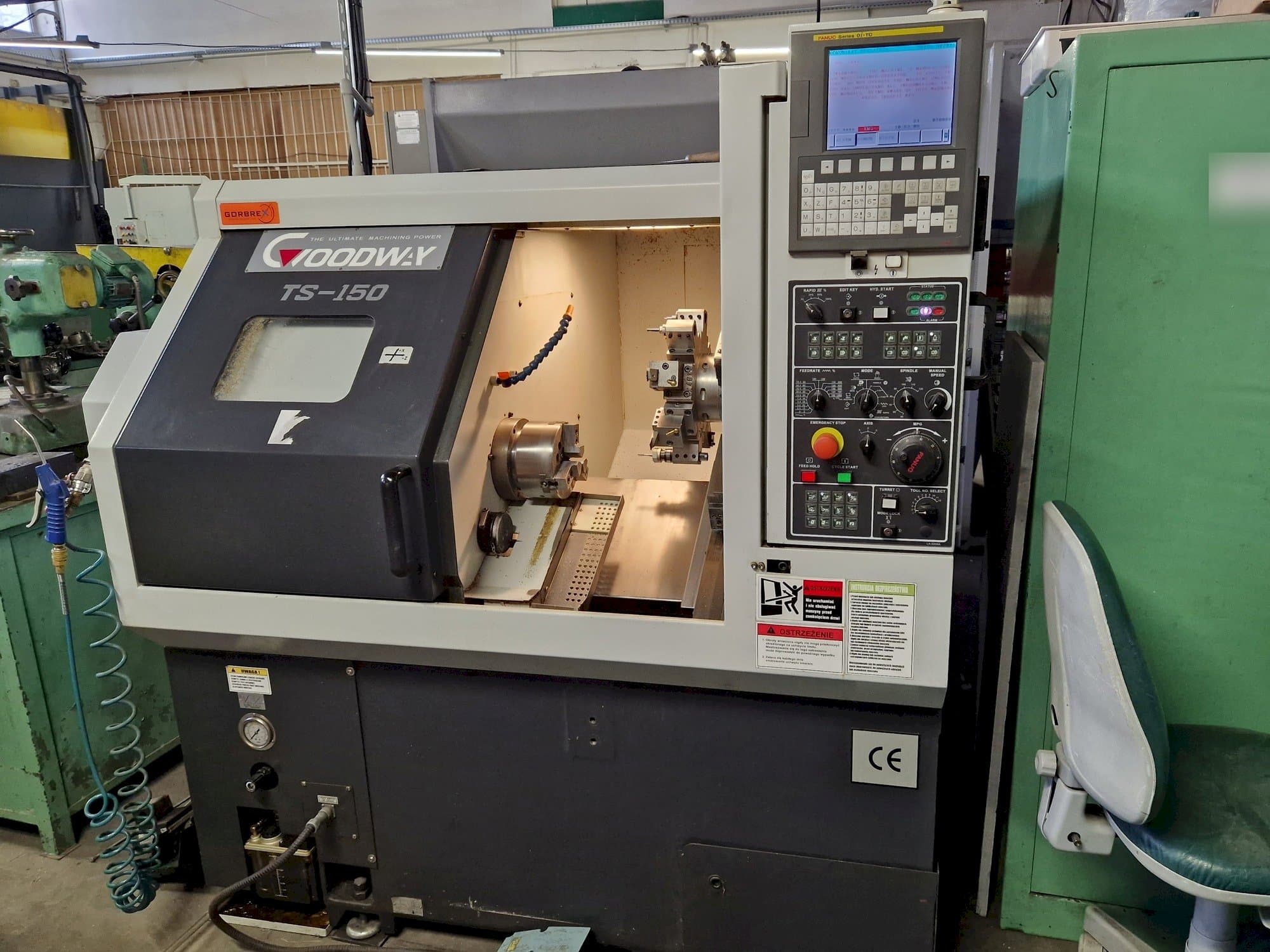 Vista Frontal  da Goodway TS-150M  máquina