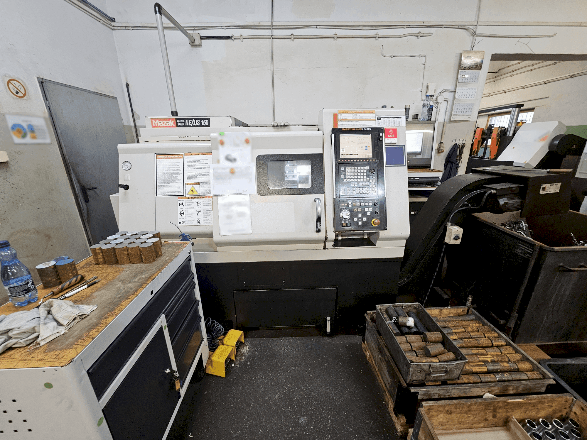 Vista Frontal  da Mazak QTN-150/500  máquina