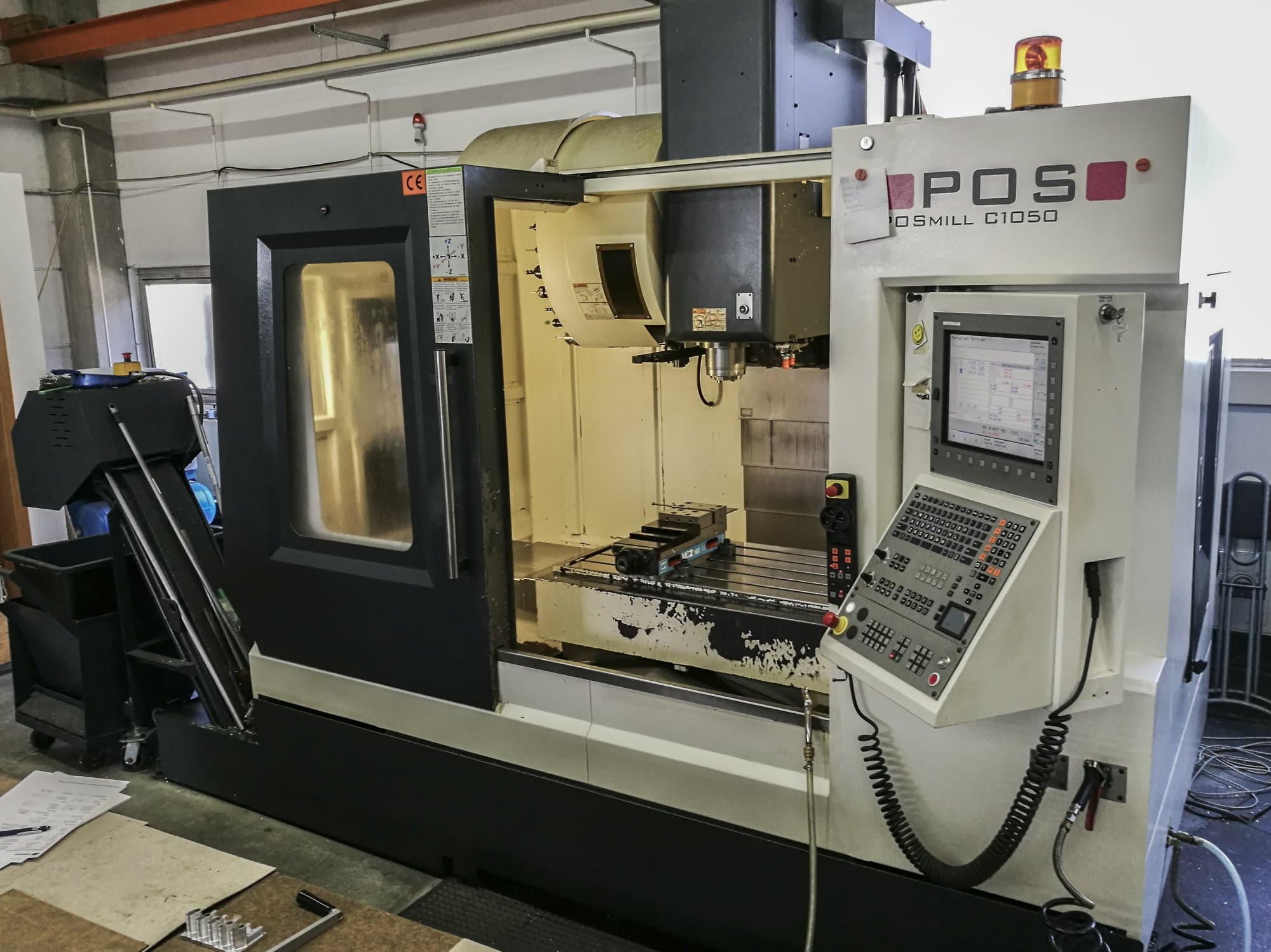 Vista Direita  da POS POSmill C1050  máquina