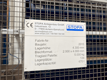 Vista Frontal da TRUMPF STOPA LiftMasterCompact máquina