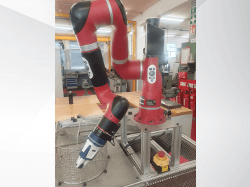 Vista Frontal da RETHINK Robotics Sawyer máquina