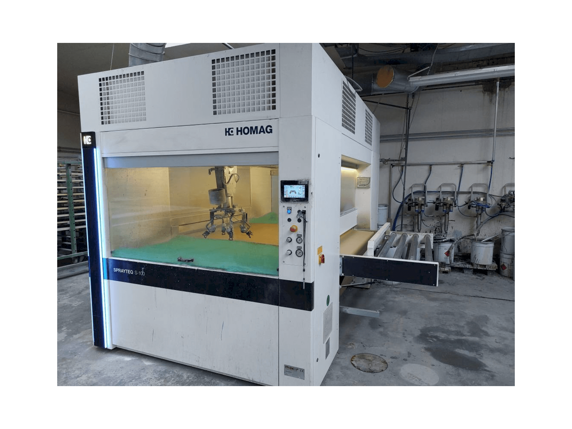 Vista Frontal da HOMAG SPRAYTEQ S-100 máquina