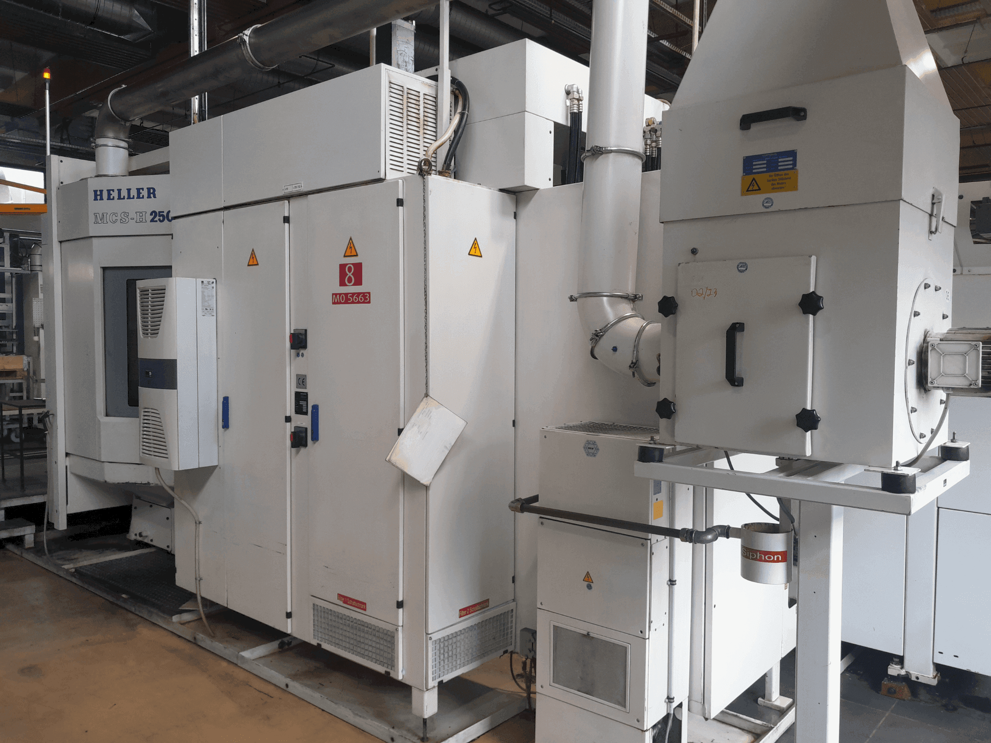 Vista Frontal da HELLER MCS-H 250 máquina