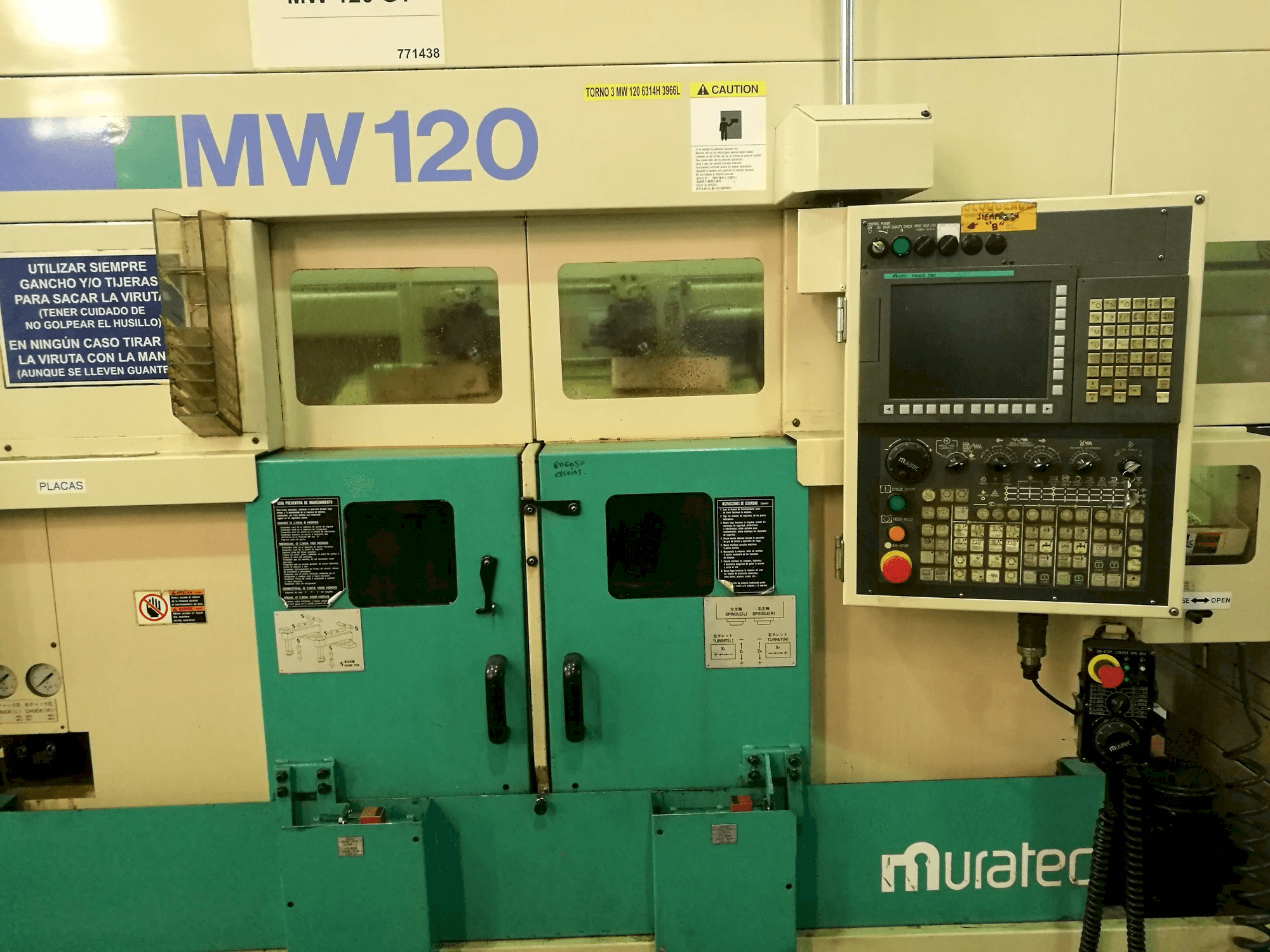 Vista Frontal da Muratec MW120 máquina