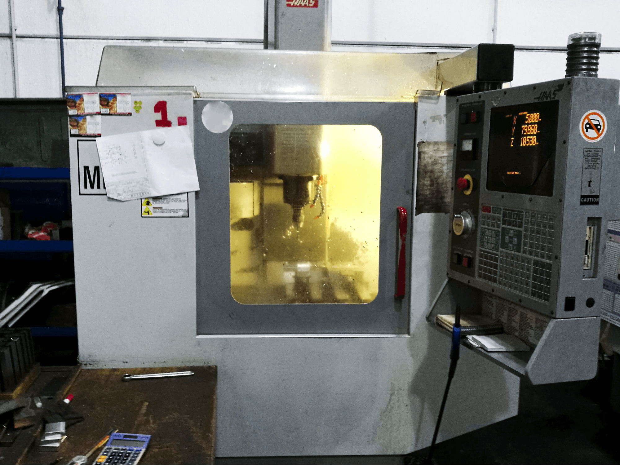 Espaço de trabalho da HAAS Mini-Mill HE máquina
