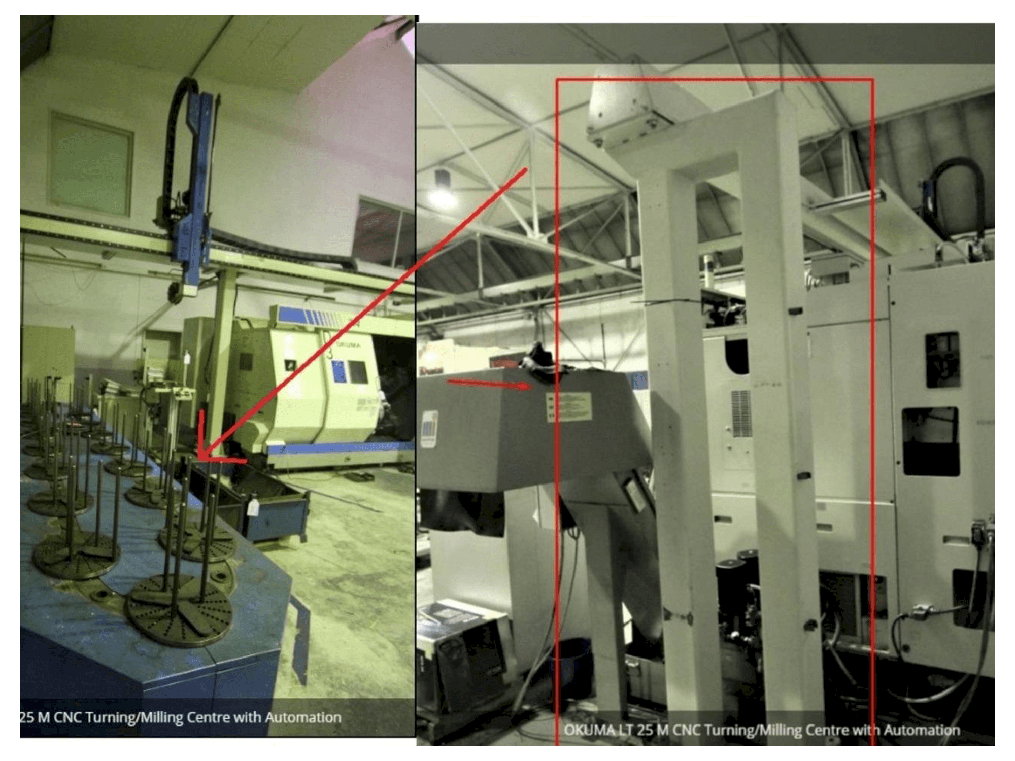 Vista Frontal da Okuma LT 25 M máquina