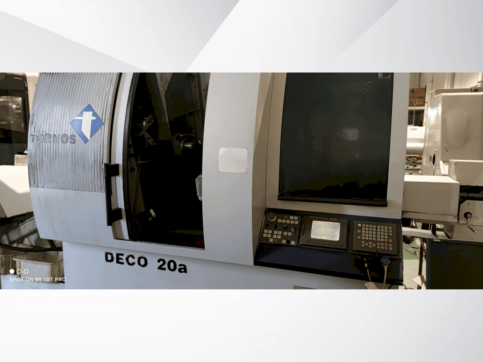 Vista Frontal da Tornos-Bechler Deco 20a máquina