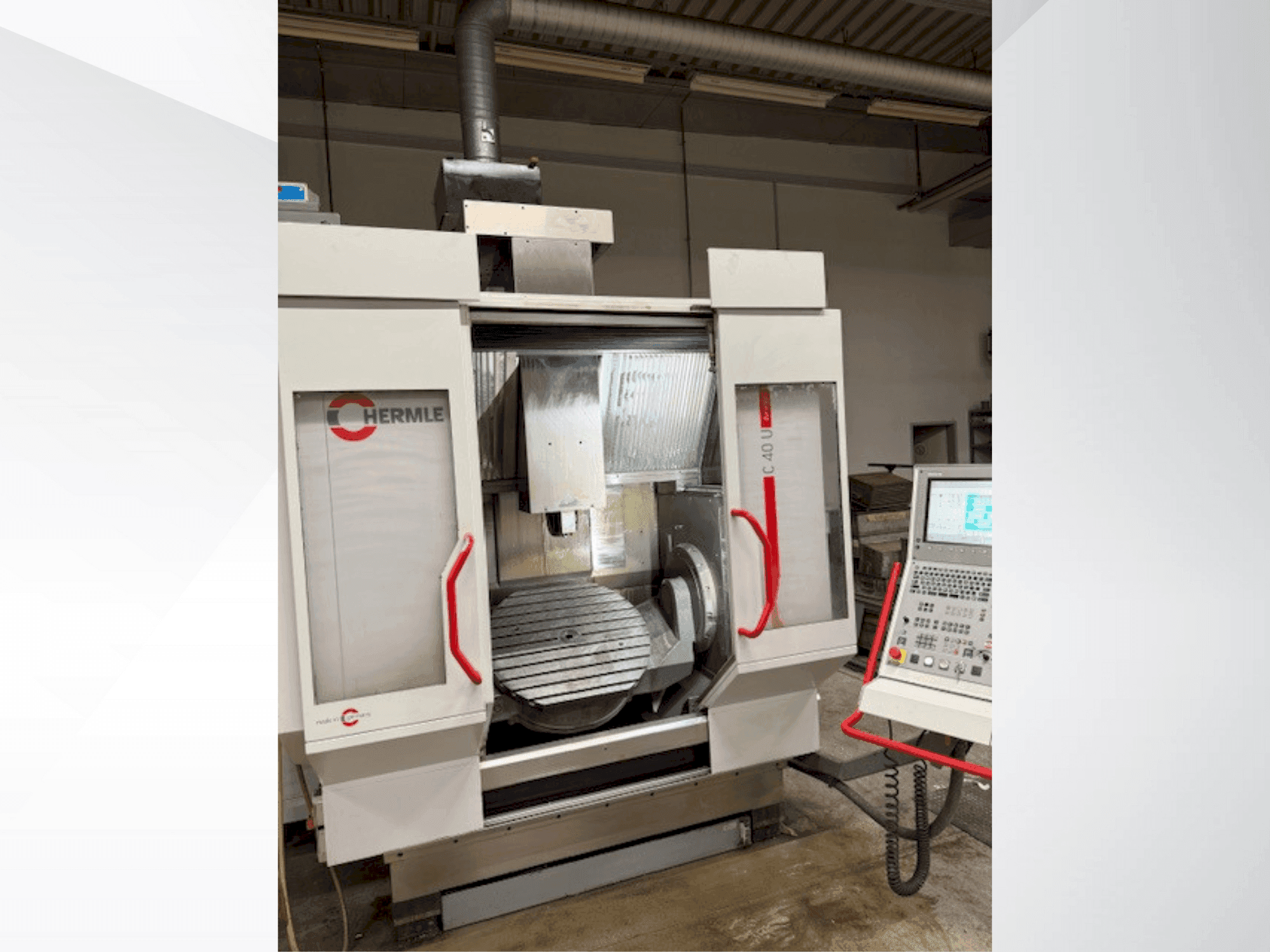 Vista Frontal da HERMLE C40 Dynamic máquina