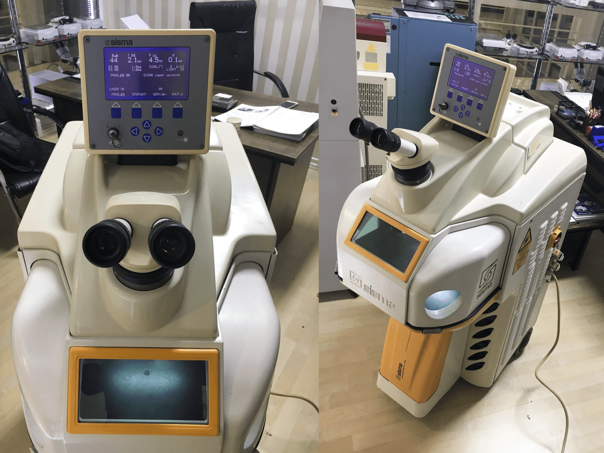 Vista Frontal da Sisma LM 500 máquina