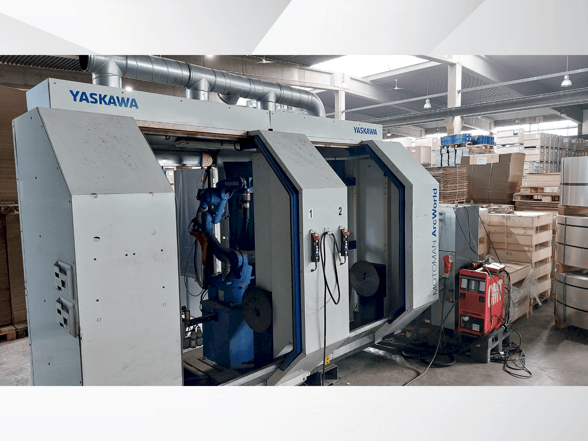 Vista Frontal da Yaskawa Motoman ArcWorld máquina