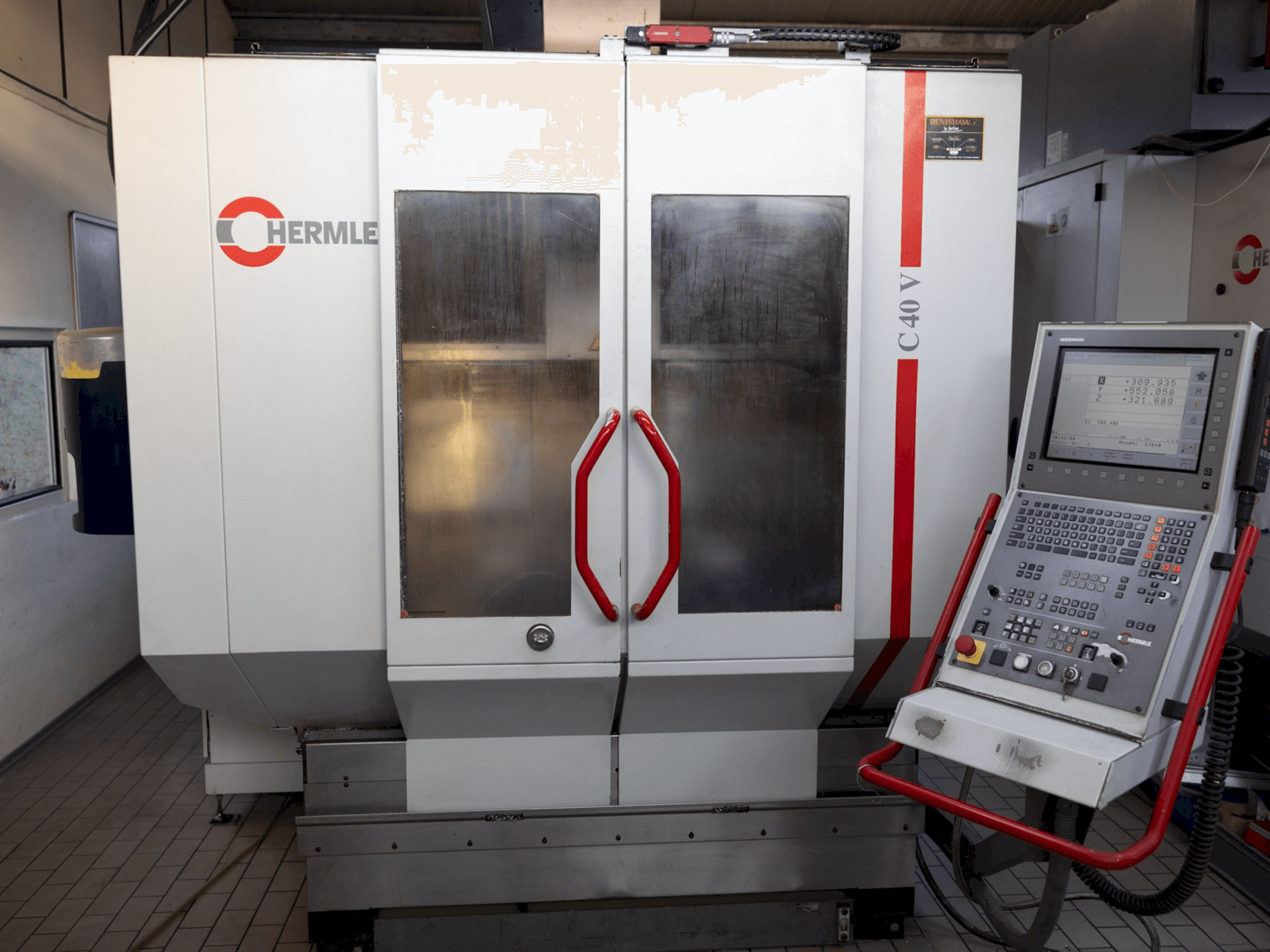 Detalhe da HERMLE C 40 V máquina