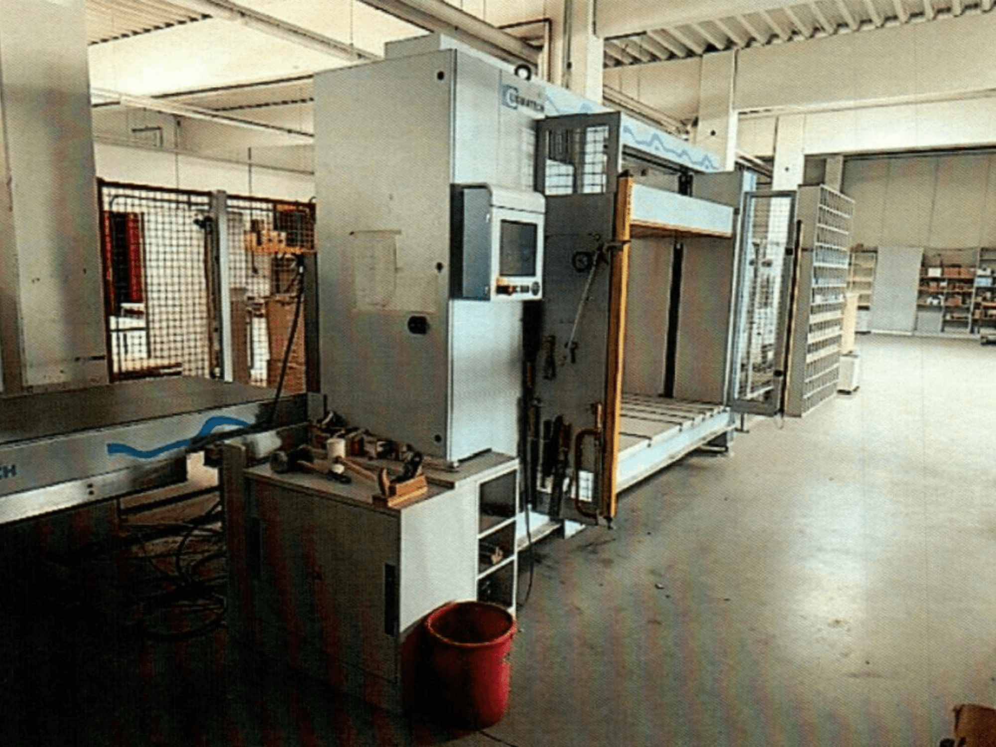 Prensa de laminação LIGMATECH MPH 510/25/09 em configuração de fábrica, vista frontal com acesso aberto e painel de controlo visível.