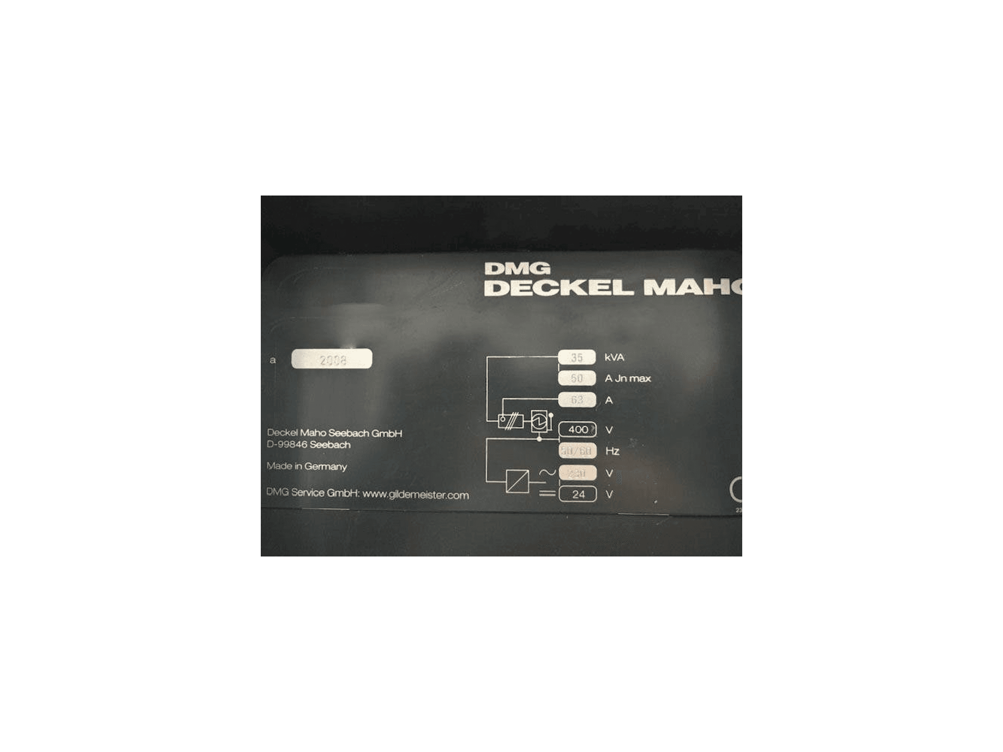 Detalhe da DMG DMC 635V máquina