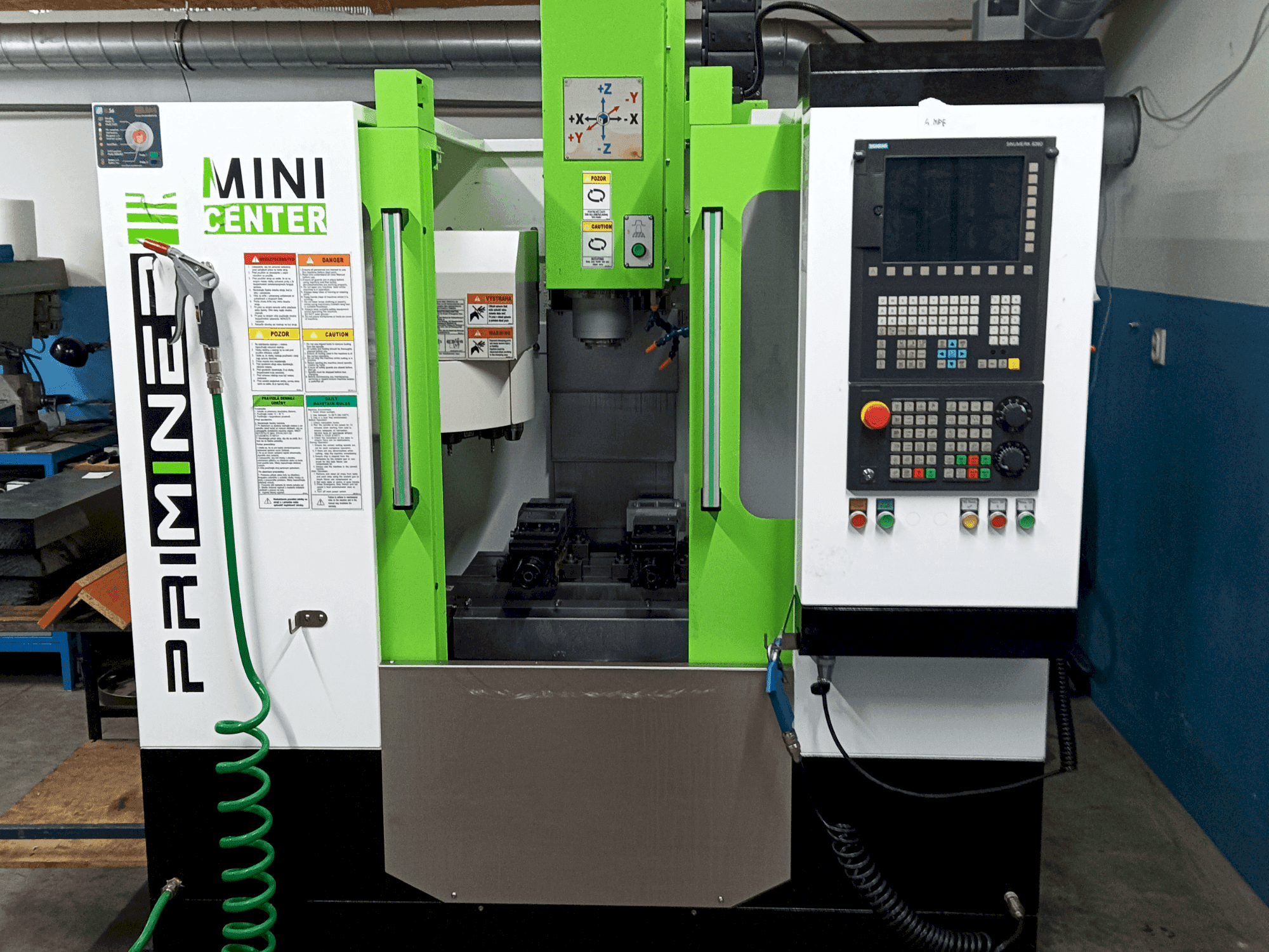 Vista Frontal da Priminer MINI máquina