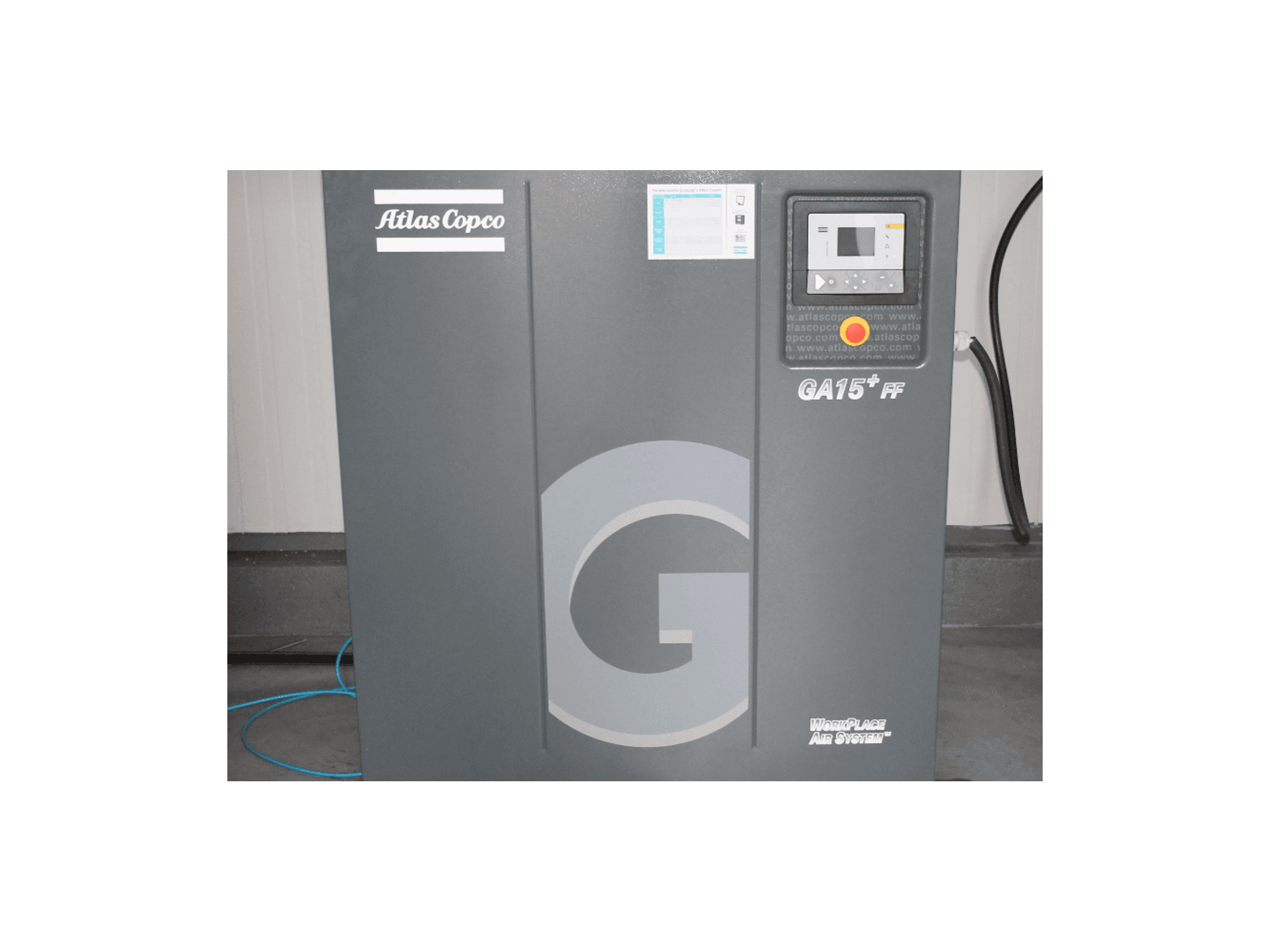 Vista Frontal da Atlas Copco Ga15 + FF máquina