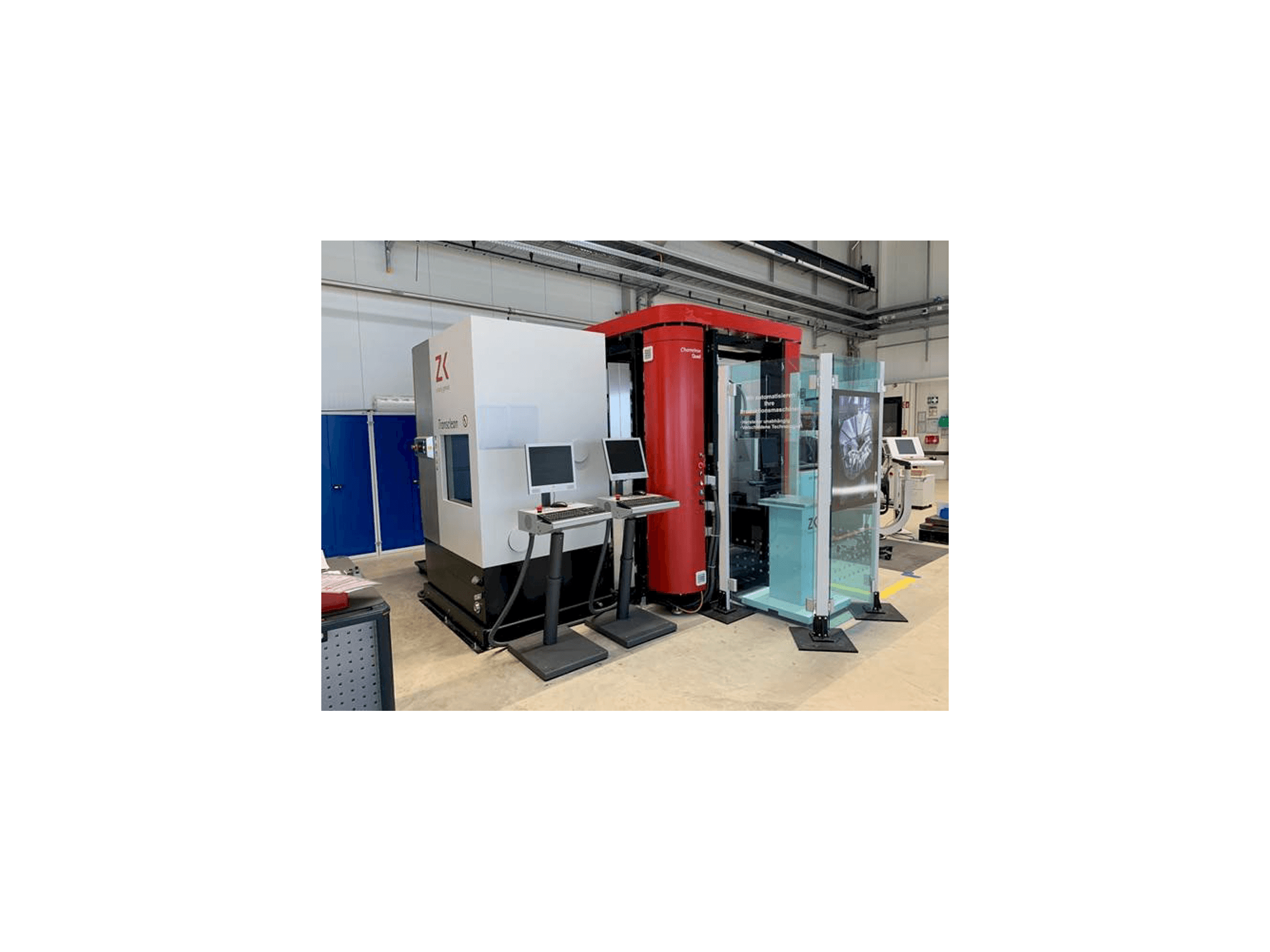 Vista Frontal da Zimmer+Kreim Chameleon Quad + Transclean máquina