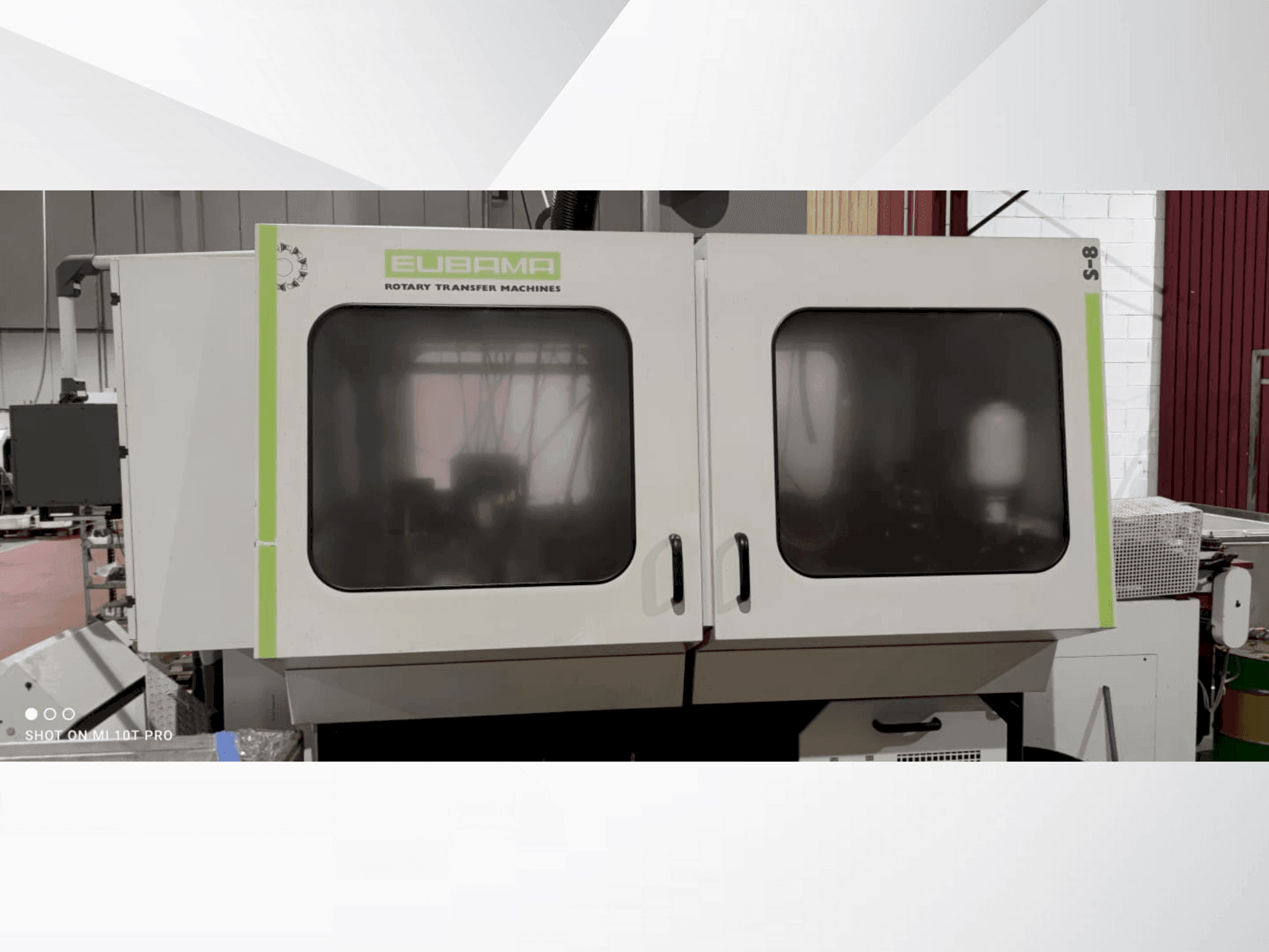 Vista Frontal da EUBAMA S8 máquina