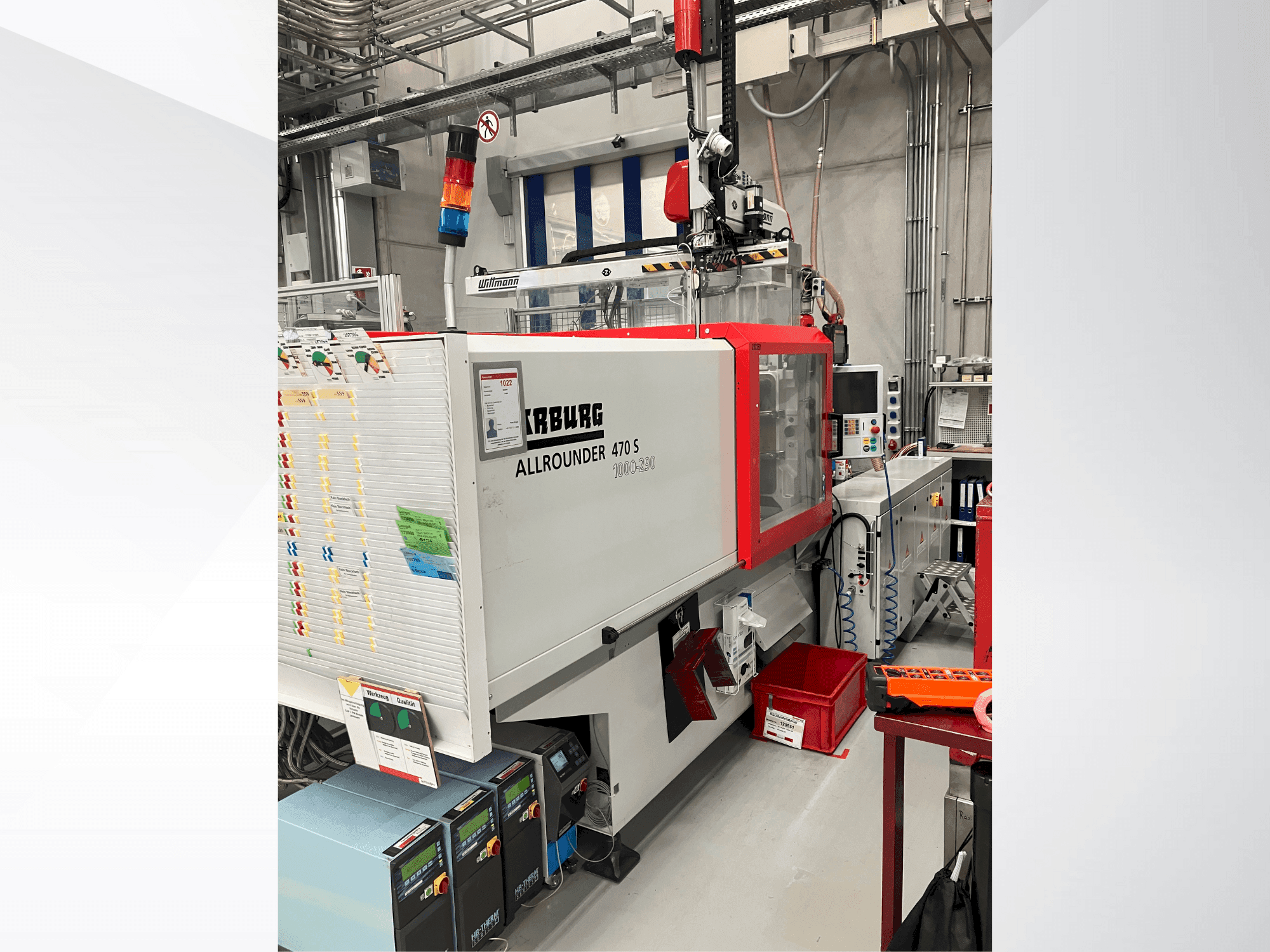 Vista Frontal da Arburg Allrounder 470 S 1000-290 máquina