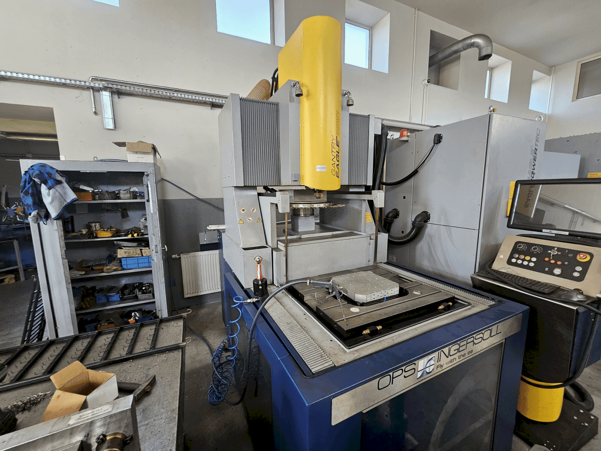 Vista Frontal da OPS INGERSOLL Gantry Eagle 500 máquina