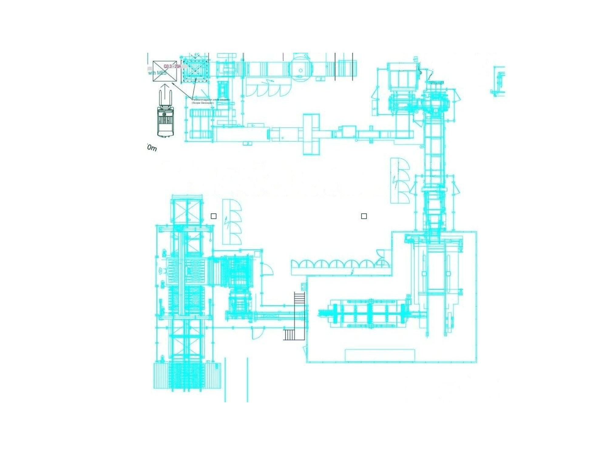 Vista Frontal da TORWEGGE TG2 Parquet production line máquina