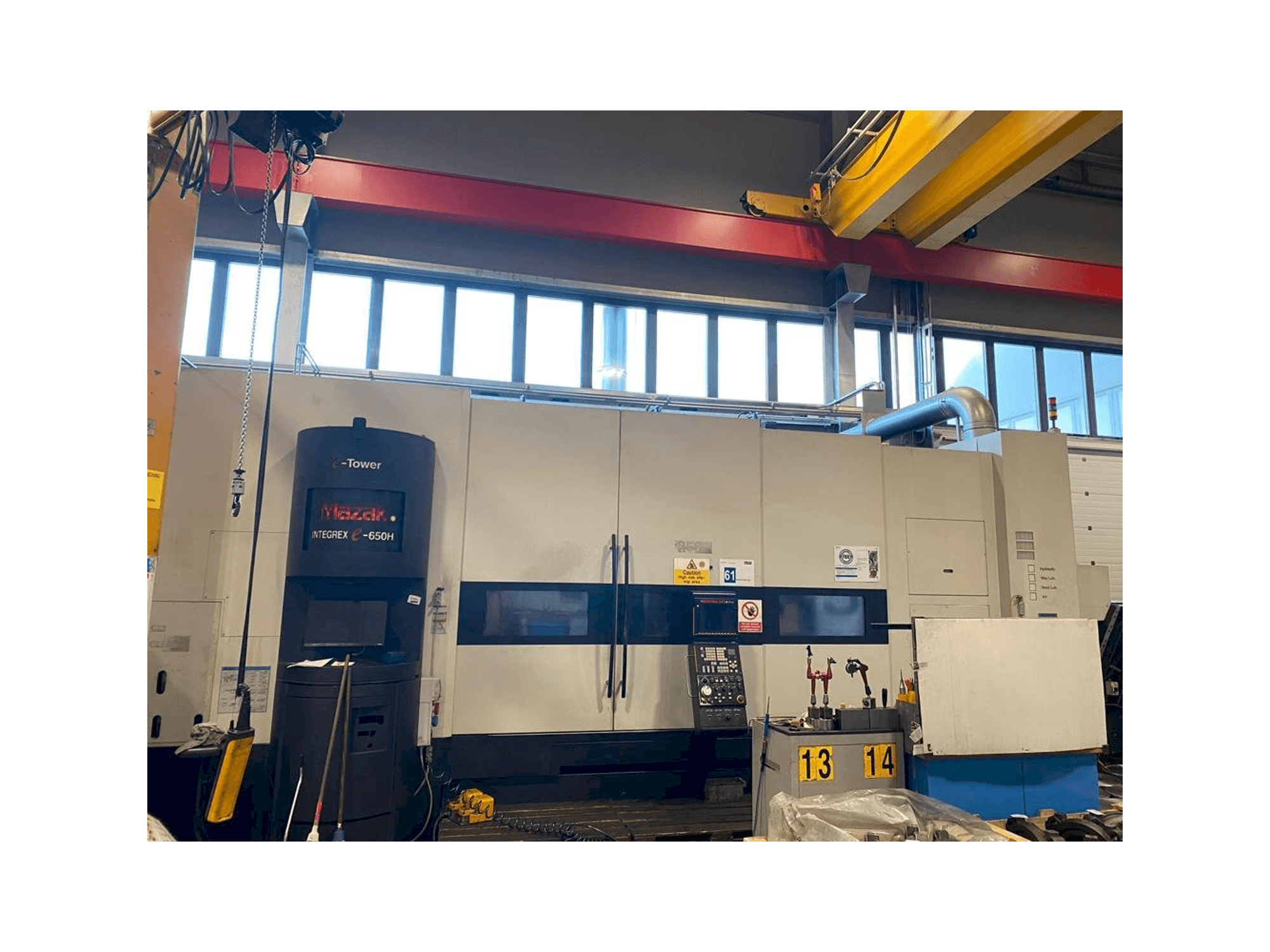 Vista Frontal da Mazak Integrex E650H x 3000mm máquina