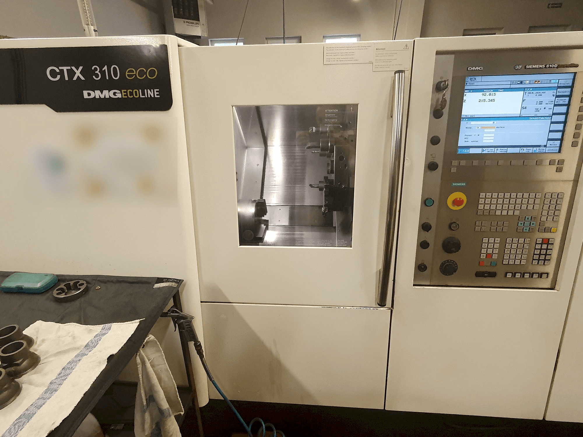 Vista Frontal da DMG GILDEMEISTER ecoline CTX 310 eco V3 máquina