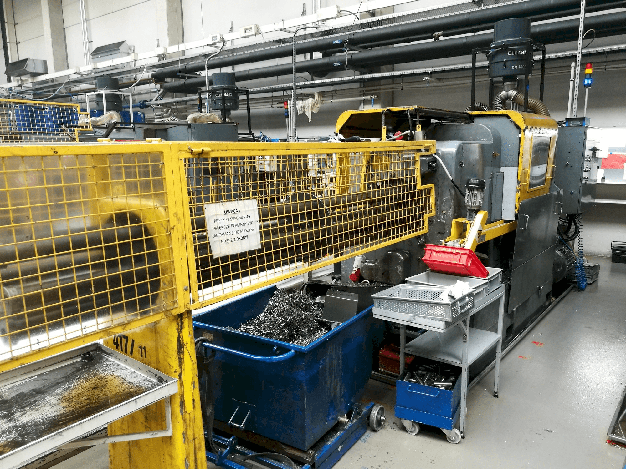 Vista Frontal da Wickman 1 3/8"-6 máquina