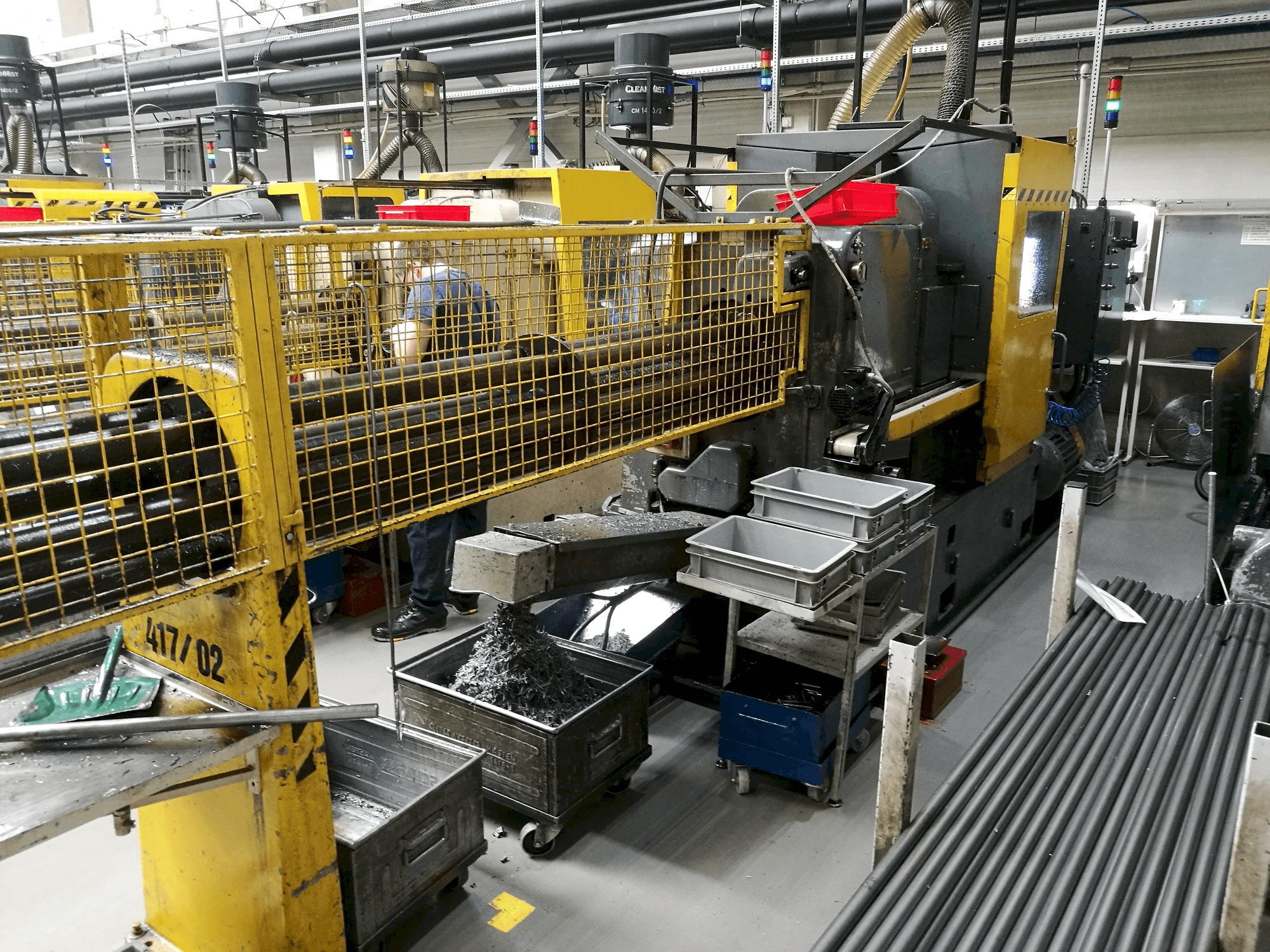 Vista Frontal da Wickman 1 3/8"-6 máquina